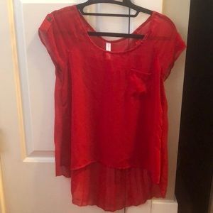 Red Xhilaration blouse